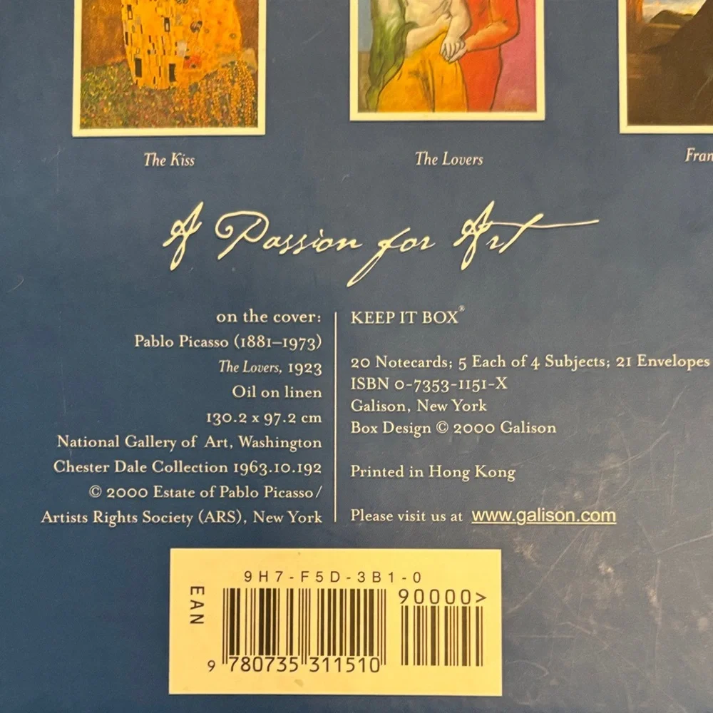 Colorful Art Prints - A Passion for Art: Notecard Set. ‎ NIB